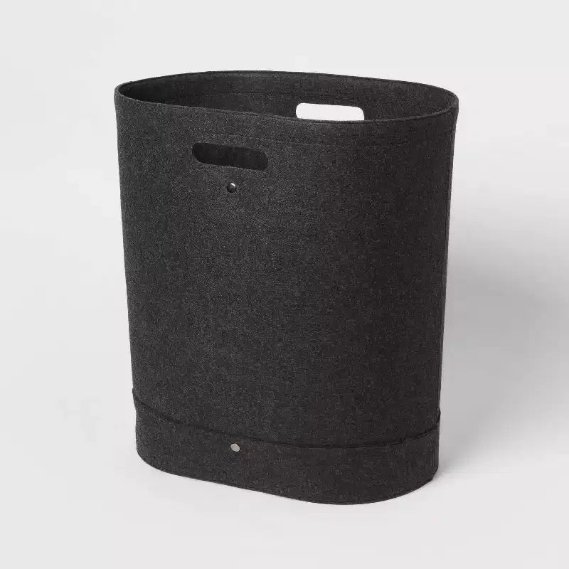 Felt Double Hamper Charcoal - Brightroom™: Polyester, 6000 Volume, Adjustable, Open-Top, No Assembly Required