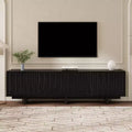 Mobile TV in stile retrò da 70" per TV fino a 75" – Finitura effetto legno con ante a onda