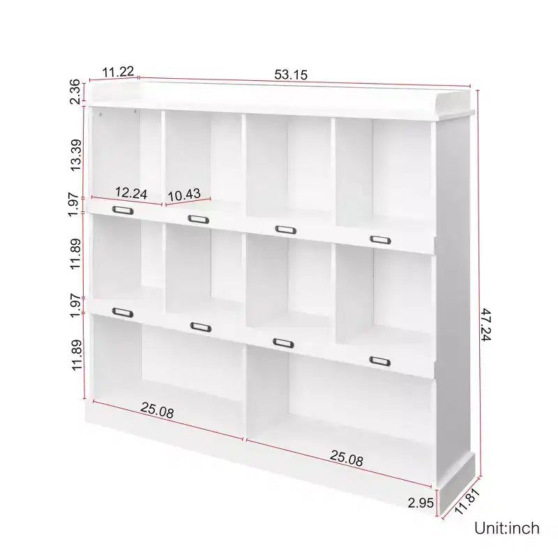 Libreria Autoportante Alta a 10 Cubi – Scaffale Portaoggetti a Cubi per Casa o Ufficio