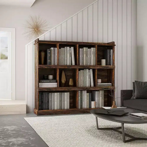 Libreria Autoportante Alta a 10 Cubi – Scaffale Portaoggetti a Cubi per Casa o Ufficio