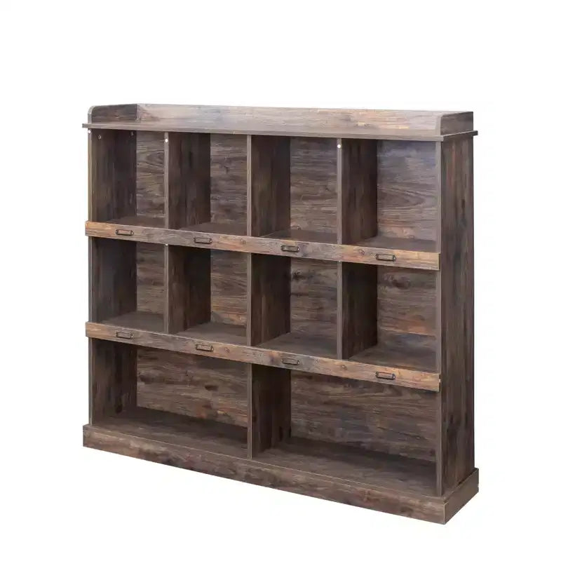 Libreria Autoportante Alta a 10 Cubi – Scaffale Portaoggetti a Cubi per Casa o Ufficio