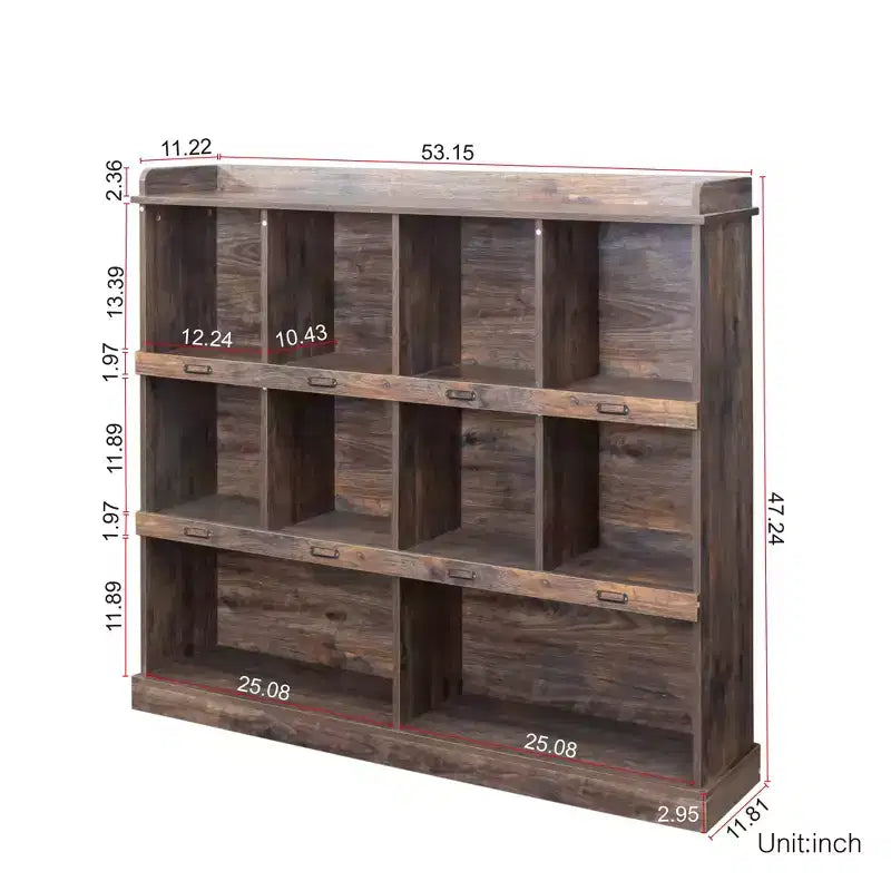 Libreria Autoportante Alta a 10 Cubi – Scaffale Portaoggetti a Cubi per Casa o Ufficio
