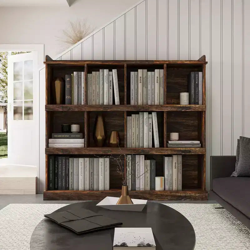 Libreria Autoportante Alta a 10 Cubi – Scaffale Portaoggetti a Cubi per Casa o Ufficio