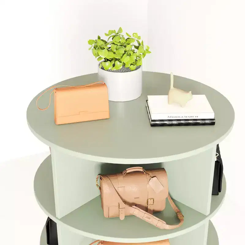 Torre scarpiera girevole a 360° – Organizer verticale rotante per scarpe e borse