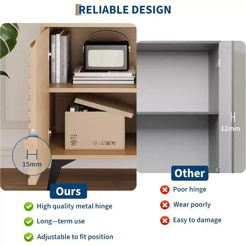Dispensa da Cucina con Supporto per Microonde – Credenza Autoportante con Armadietto e Vano Contenitore Alto
