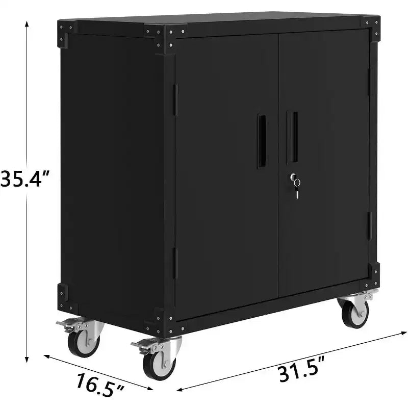 Armadietto portautensili con ruote – Organizer da garage in metallo resistente