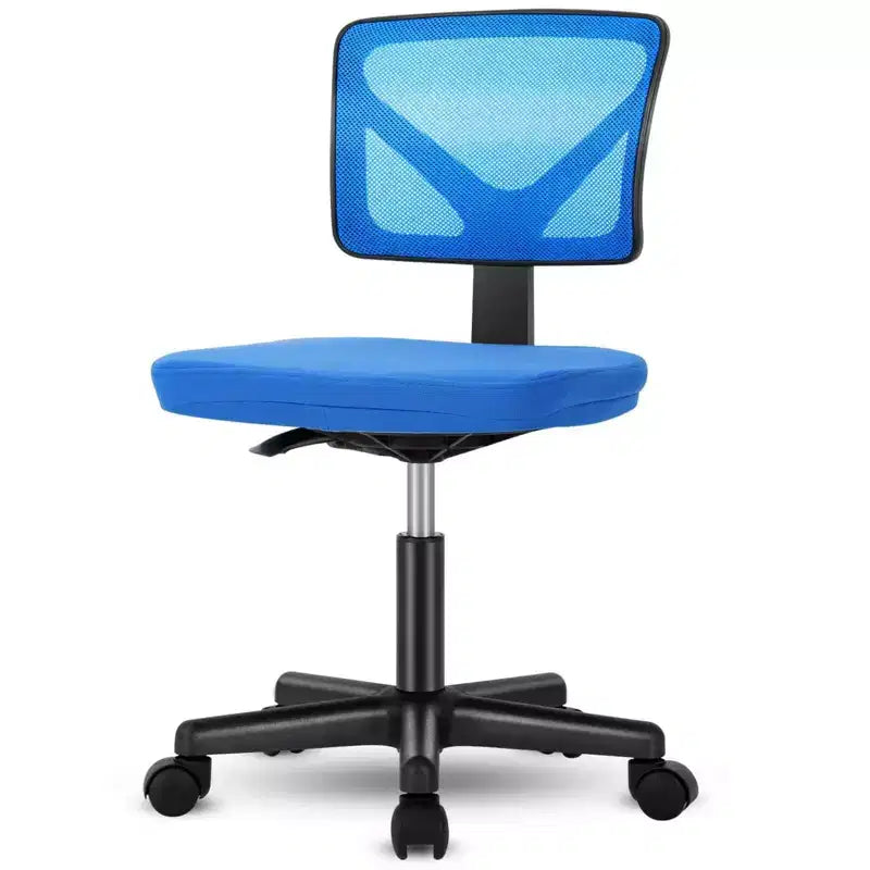 Sedia da ufficio senza braccioli in rete a schienale basso – Sedia ergonomica da lavoro leggera