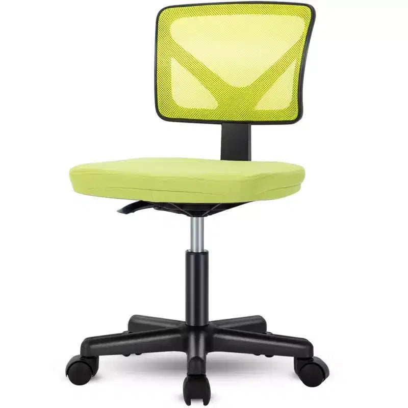 Sedia da ufficio senza braccioli in rete a schienale basso – Sedia ergonomica da lavoro leggera