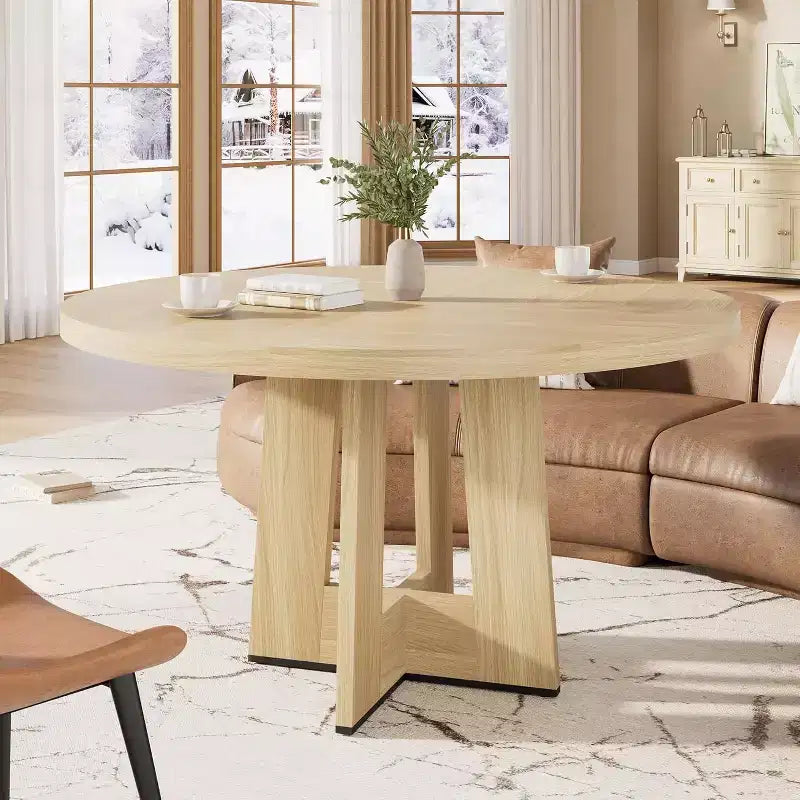 Tavolo da pranzo rotondo da 47" per 4-6 persone – Tavolo da cucina circolare