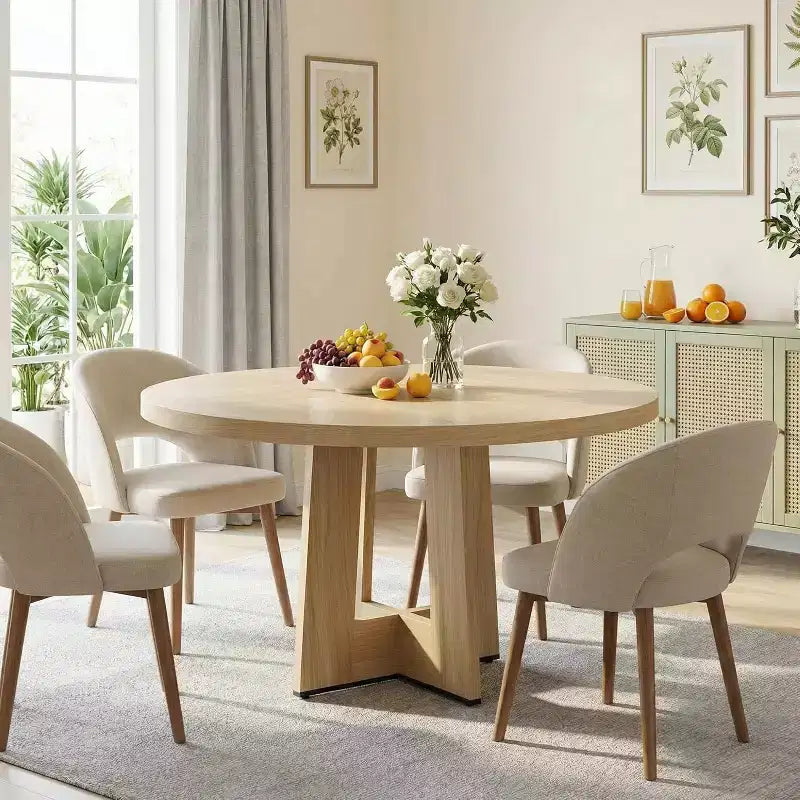 Tavolo da pranzo rotondo da 47" per 4-6 persone – Tavolo da cucina circolare