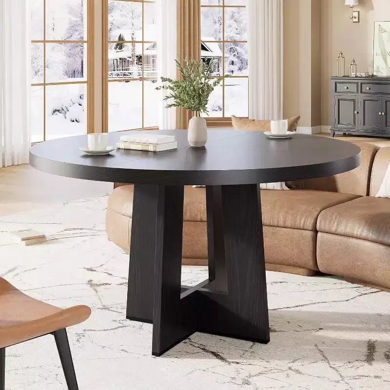 Tavolo da pranzo rotondo da 47" per 4-6 persone – Tavolo da cucina circolare