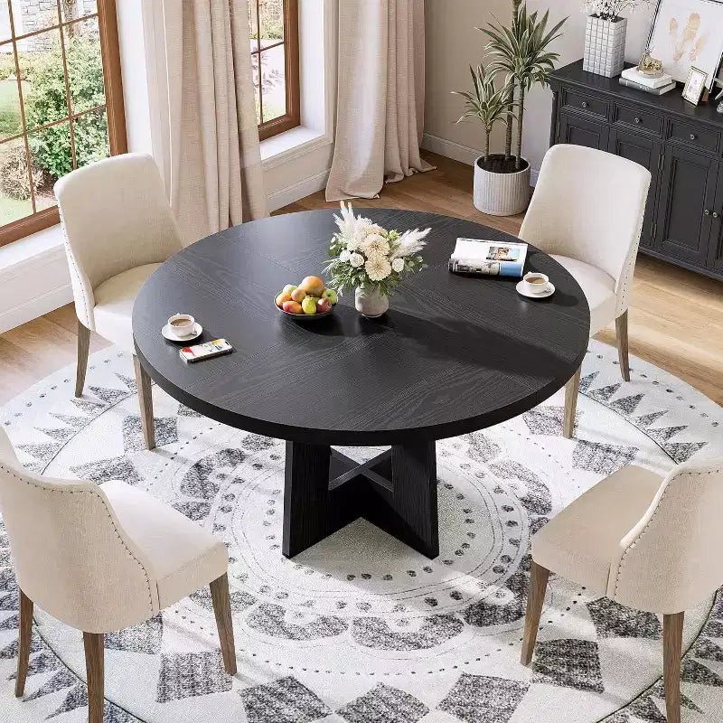 Tavolo da pranzo rotondo da 47" per 4-6 persone – Tavolo da cucina circolare