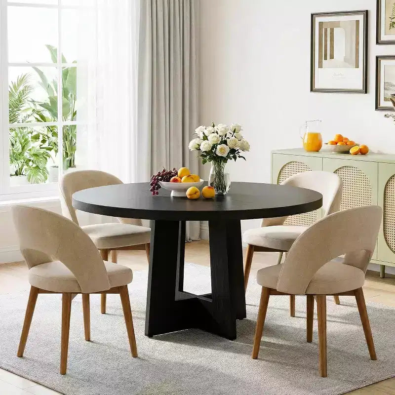 Tavolo da pranzo rotondo da 47" per 4-6 persone – Tavolo da cucina circolare