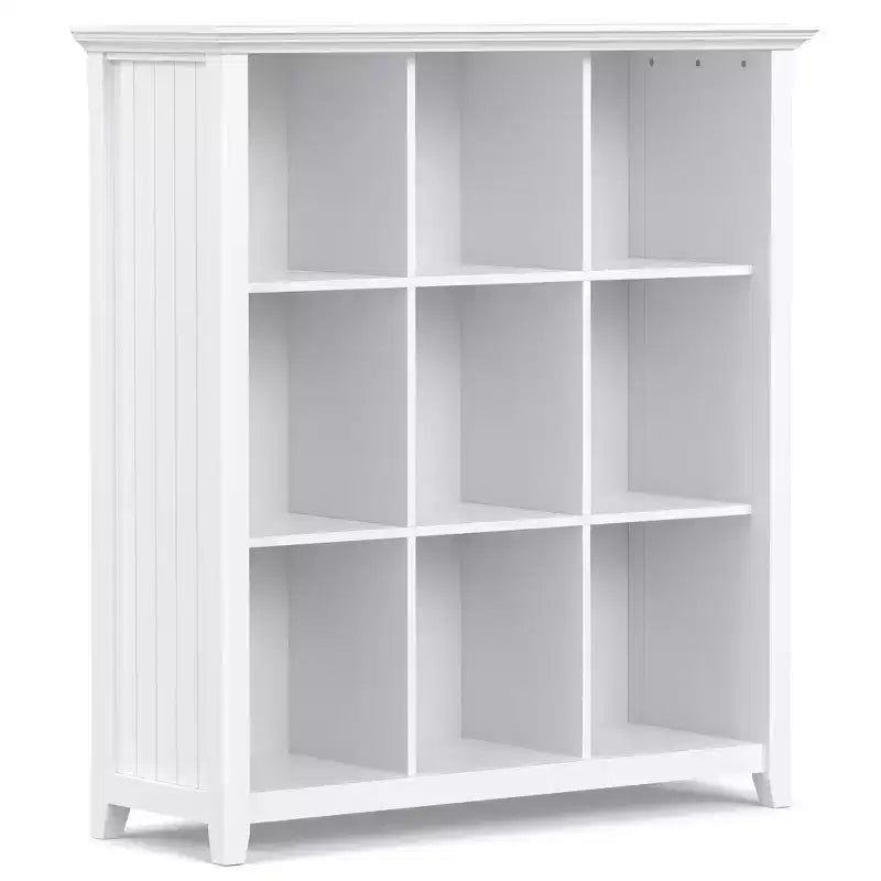 Normandy SOLID WOOD 48 inch x 44 inch Transitional 9 Cube Bookcase and Storage Unit