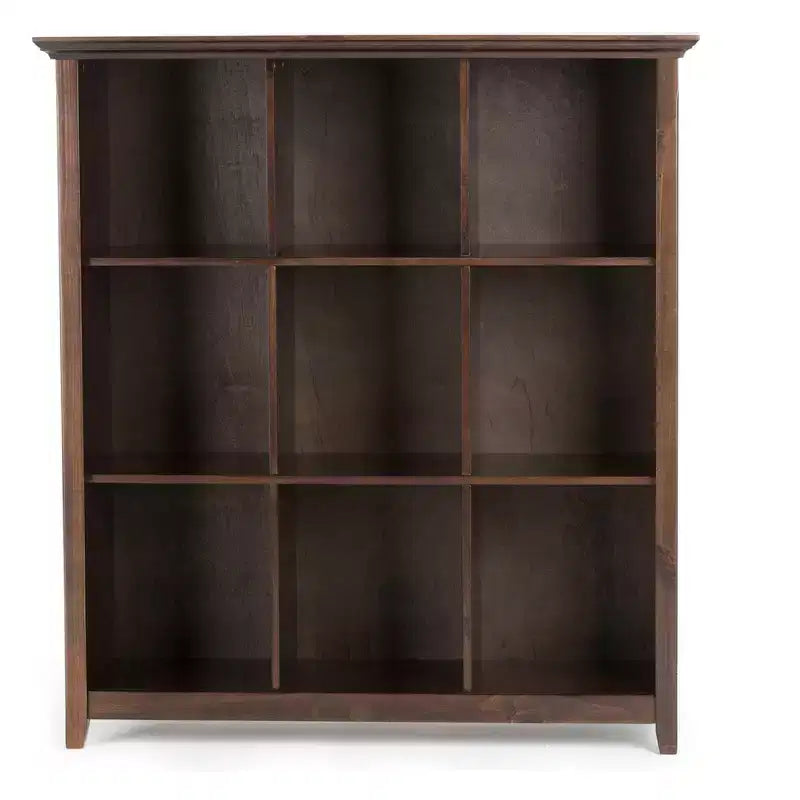 Libreria e Unità Contenitore a 9 Cubi in Legno Massello da 48" x 44" – Stile Transizionale