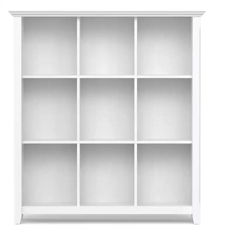 Libreria e Unità Contenitore a 9 Cubi in Legno Massello da 48" x 44" – Stile Transizionale