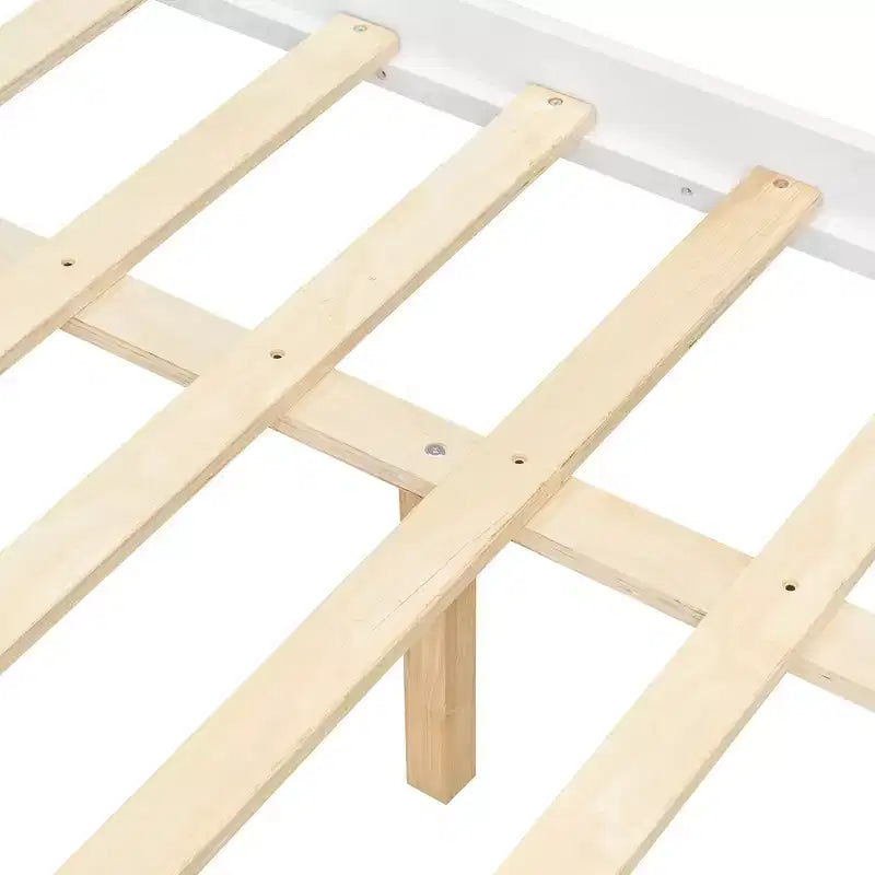 Letto a Casina in Legno con 2 Cassetti Contenitore – Struttura per Letto Montessori Singolo/Matrimoniale