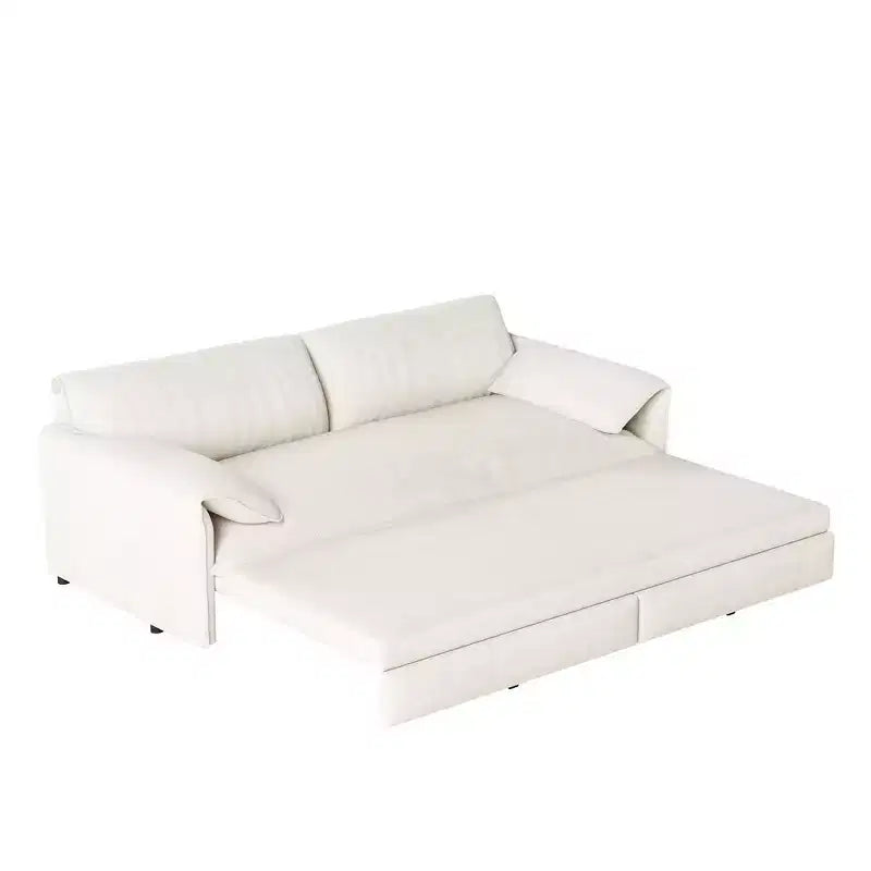 Divano letto matrimoniale Queen in velluto 3 in 1 – Divano convertibile estraibile da 66" con tasche laterali portaoggetti