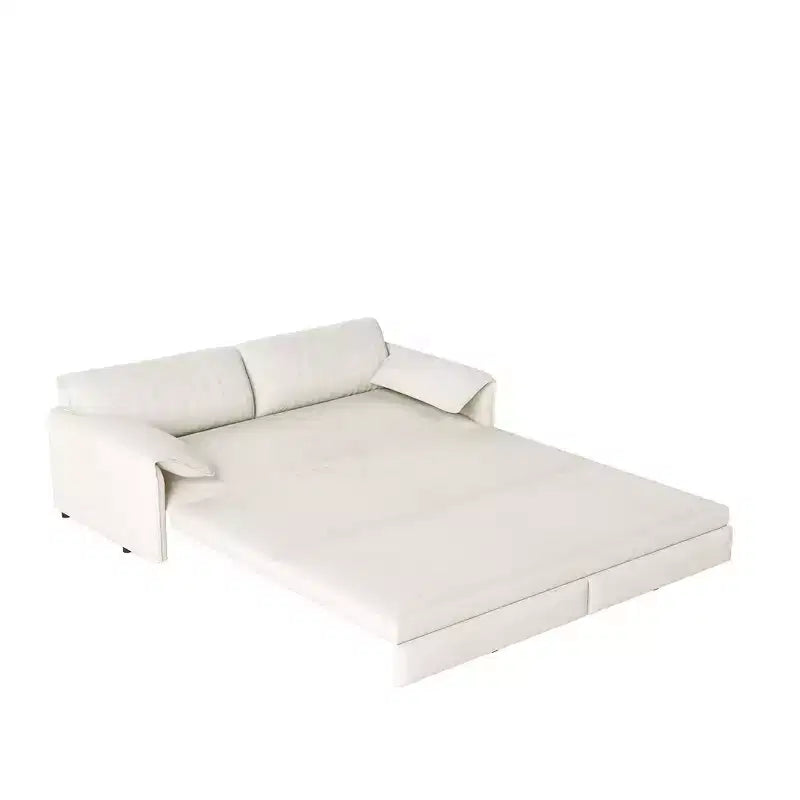Divano letto matrimoniale Queen in velluto 3 in 1 – Divano convertibile estraibile da 66" con tasche laterali portaoggetti