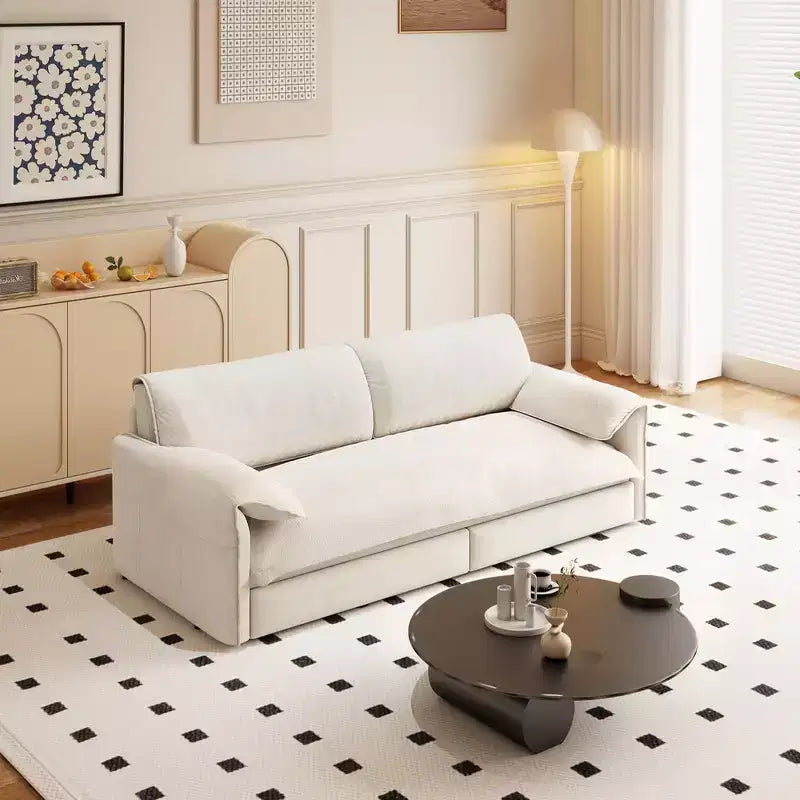 Divano letto matrimoniale Queen in velluto 3 in 1 – Divano convertibile estraibile da 66" con tasche laterali portaoggetti