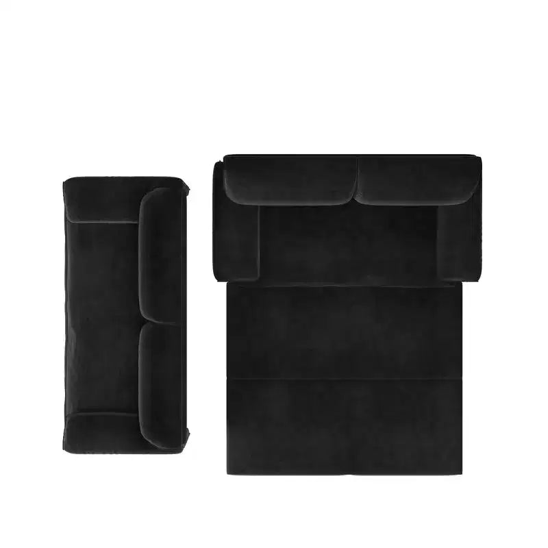 Divano letto matrimoniale Queen in velluto 3 in 1 – Divano convertibile estraibile da 66" con tasche laterali portaoggetti