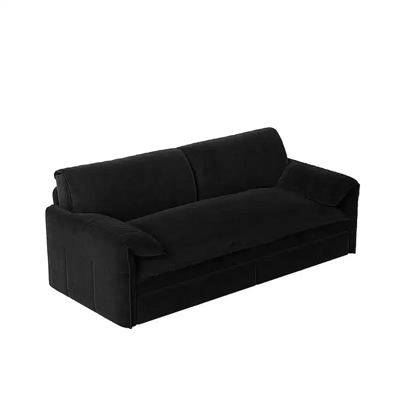 Divano letto matrimoniale Queen in velluto 3 in 1 – Divano convertibile estraibile da 66" con tasche laterali portaoggetti