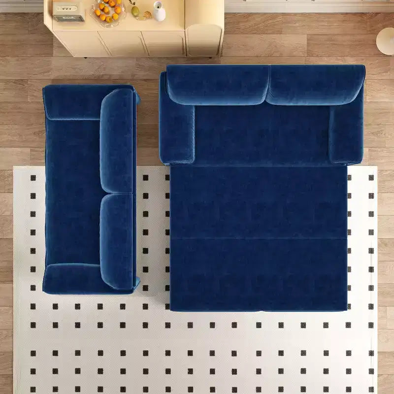 Divano letto matrimoniale Queen in velluto 3 in 1 – Divano convertibile estraibile da 66" con tasche laterali portaoggetti