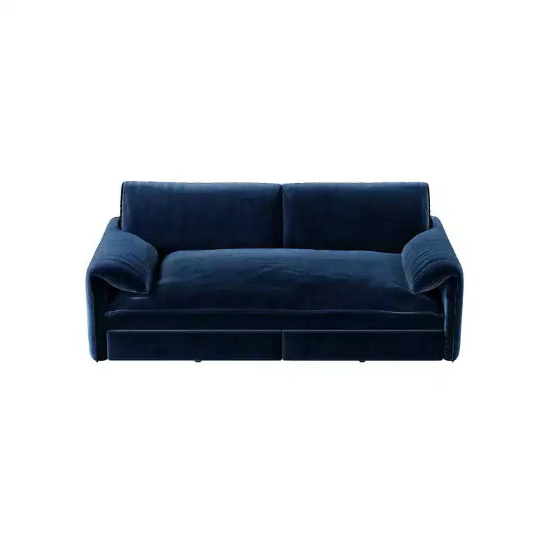 Divano letto matrimoniale Queen in velluto 3 in 1 – Divano convertibile estraibile da 66" con tasche laterali portaoggetti