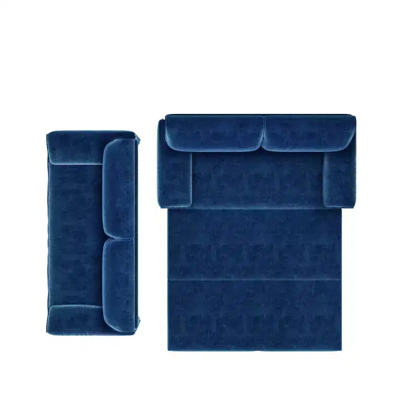 Divano letto matrimoniale Queen in velluto 3 in 1 – Divano convertibile estraibile da 66" con tasche laterali portaoggetti