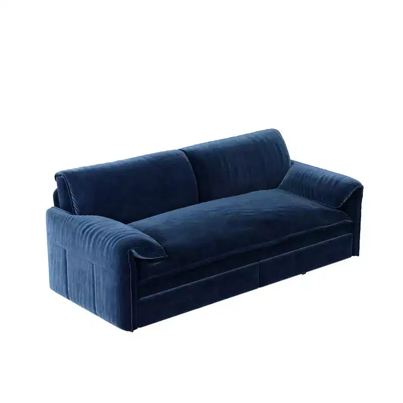 Divano letto matrimoniale Queen in velluto 3 in 1 – Divano convertibile estraibile da 66" con tasche laterali portaoggetti