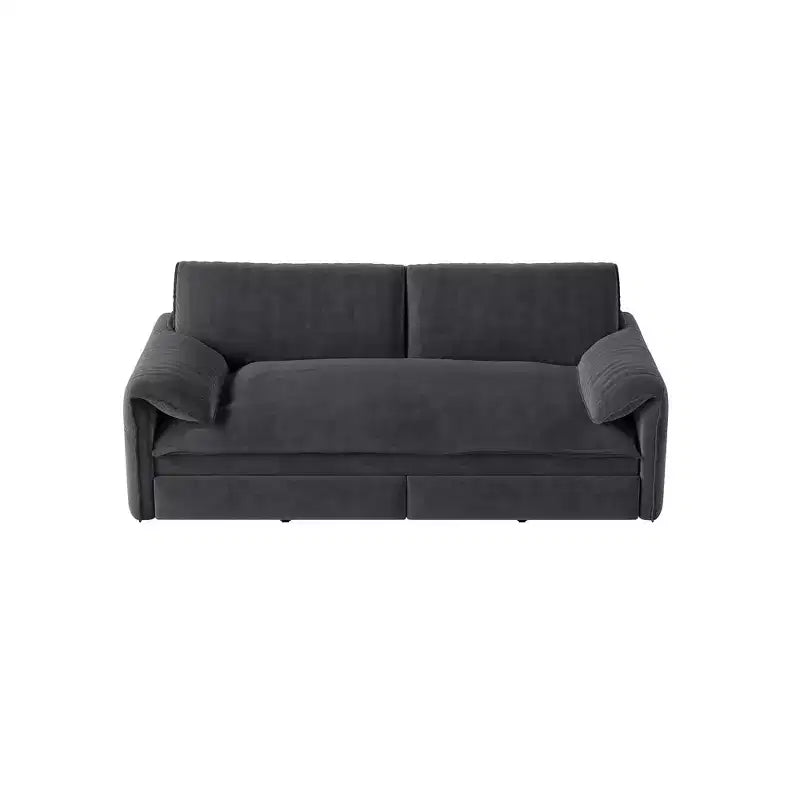 Divano letto matrimoniale Queen in velluto 3 in 1 – Divano convertibile estraibile da 66" con tasche laterali portaoggetti