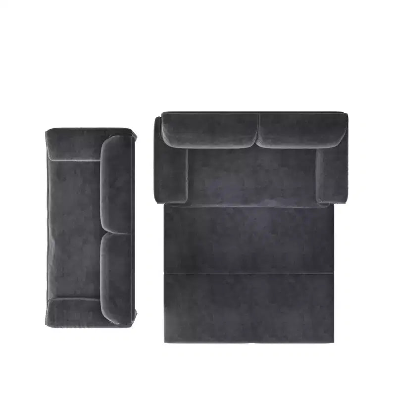Divano letto matrimoniale Queen in velluto 3 in 1 – Divano convertibile estraibile da 66" con tasche laterali portaoggetti