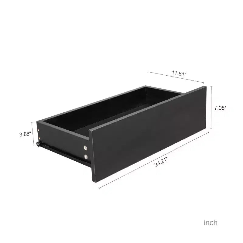 Cassettiera moderna a 4 cassetti – Mobile verticale senza maniglie per camera da letto, soggiorno e ufficio