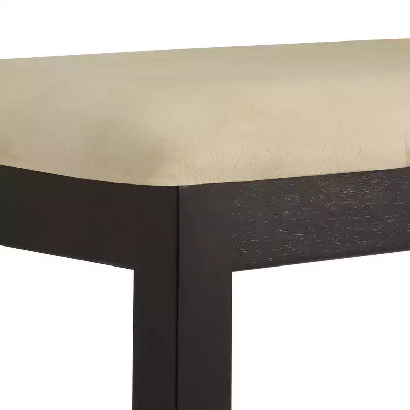 Panca da pranzo in legno nero – Panca imbottita per ingresso o sala da pranzo