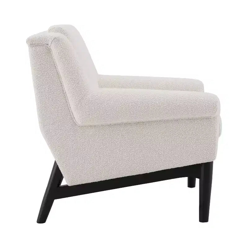 Poltrona con braccioli svasati – Poltrona da salotto imbottita beige o verde