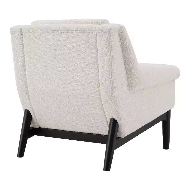 Poltrona con braccioli svasati – Poltrona da salotto imbottita beige o verde