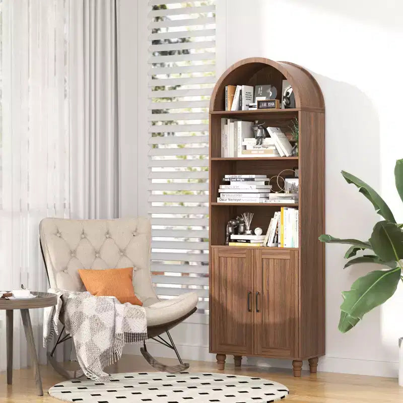 Libreria ad Arco con 2 Ante – Vetrinetta a Giorno per Soggiorno