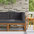 Set divano angolare da esterno – Mobili da giardino in legno massello di acacia con finitura naturale
