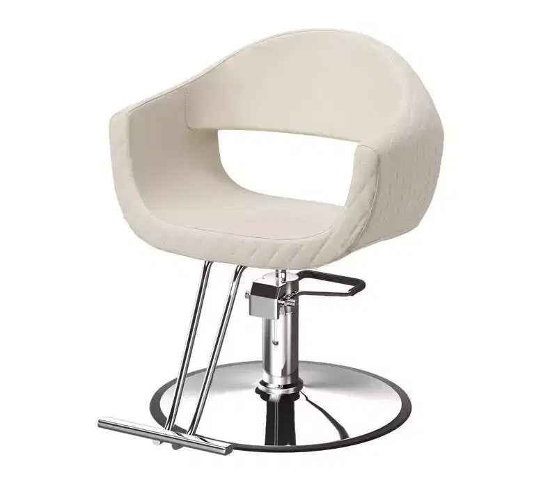 Sedia da salone Extra Wide Rhombus Stitch – Sedia da barbiere parrucchiere con poggiapiedi