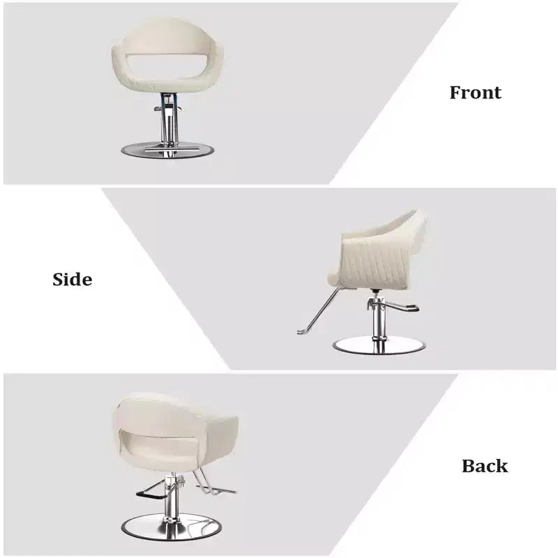 Sedia da salone Extra Wide Rhombus Stitch – Sedia da barbiere parrucchiere con poggiapiedi