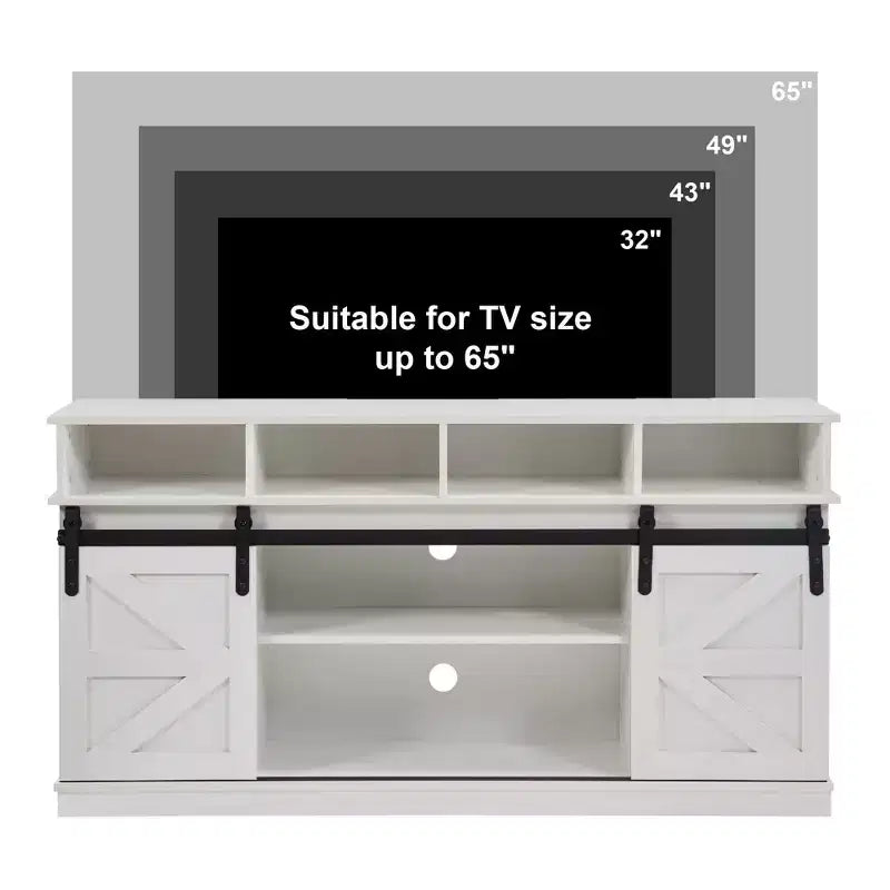 Mobile TV da 58" in Stile Rustico per Televisori fino a 65" – Centro Intrattenimento in Legno Rustico