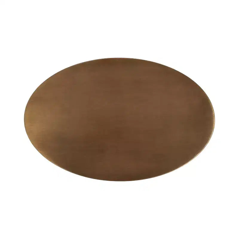 Tavolino a C ovale in metallo dorato – Tavolino da divano salvaspazio 14x9x28"