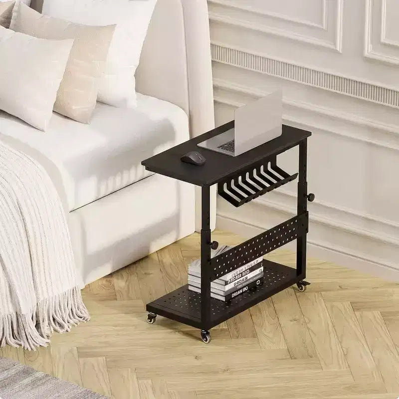 Carrello per PC con Supporto Regolabile a 2 Livelli – Supporto CPU con Gestione Cavi