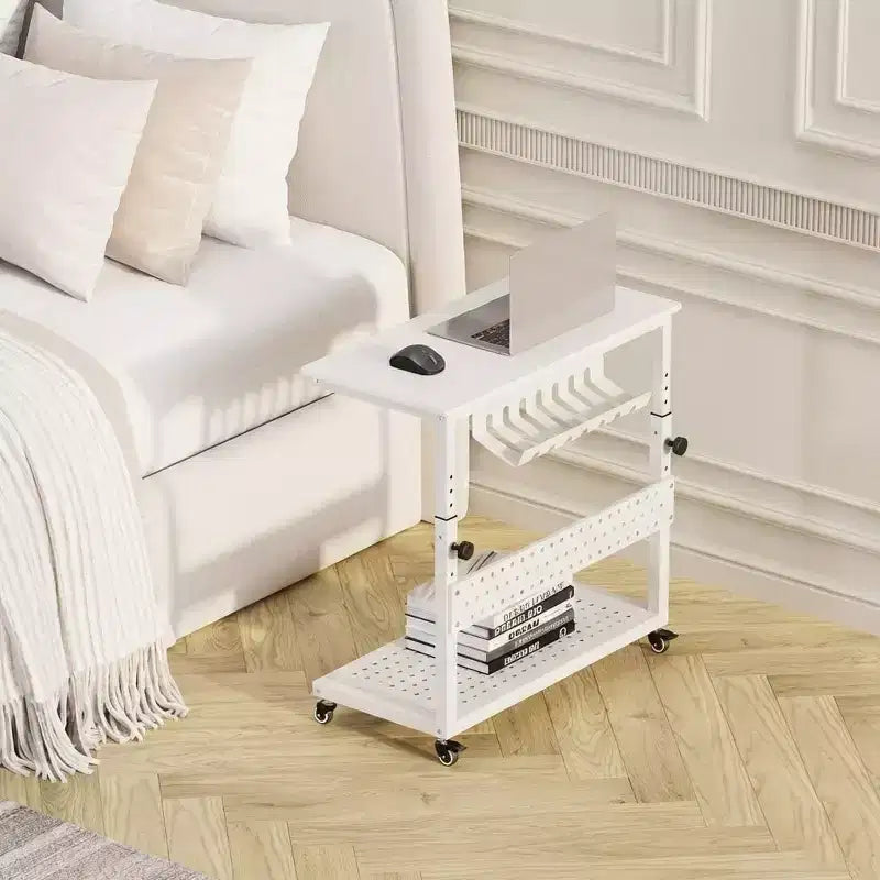 Carrello per PC con Supporto Regolabile a 2 Livelli – Supporto CPU con Gestione Cavi