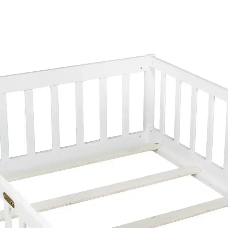 Letto a soppalco matrimoniale con contenitore sotto il letto – Struttura in metallo resistente salvaspazio