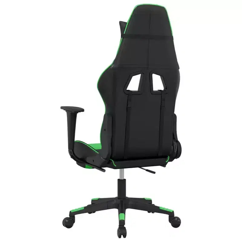 Sedia da gaming – Ecopelle nera e verde con altezza e reclinazione regolabili