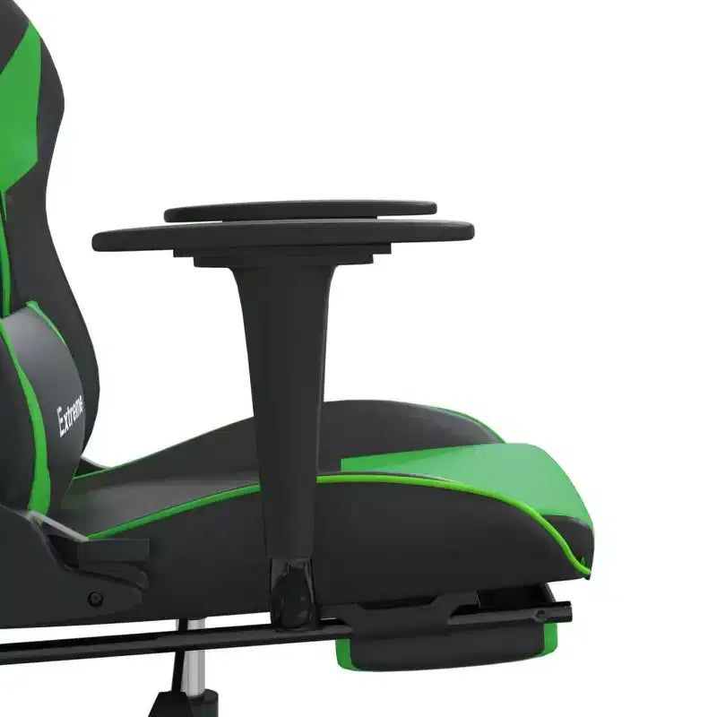 Sedia da gaming – Ecopelle nera e verde con altezza e reclinazione regolabili