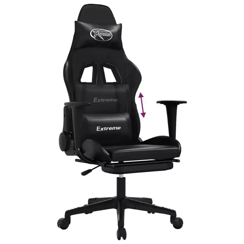 Sedia da gaming – Ecopelle nera e verde con altezza e reclinazione regolabili