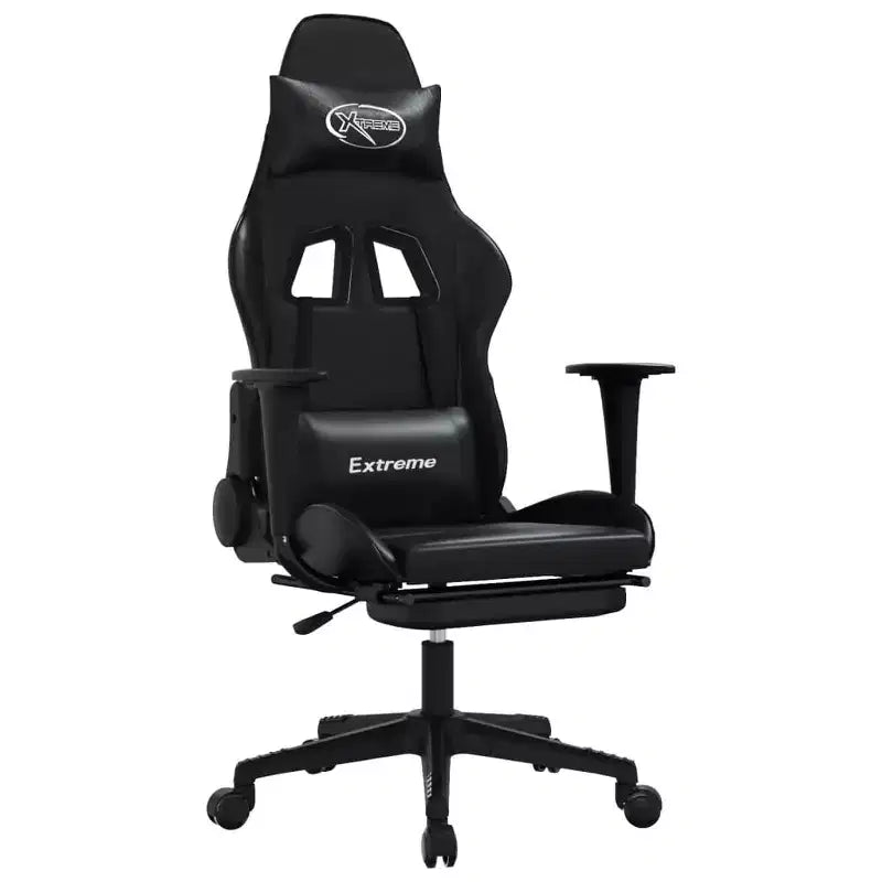 Sedia da gaming – Ecopelle nera e verde con altezza e reclinazione regolabili