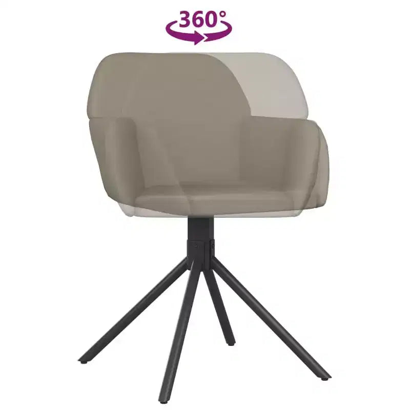 Set di 2 sedie da pranzo girevoli grigio chiaro – Struttura in compensato imbottita in schiuma